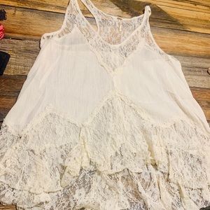 Free People boho lace tank